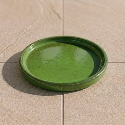 Zdjęcie produktu dla Podstawka pod doniczkę ceramiczna Provencelia Zielony, Ø40 cm x H5 cm, mrozoodporna