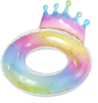 Produktbild von Aufblasbarer Kreis zum Schwimmen im Poolwasser für Kinder mit einer bunten Krone