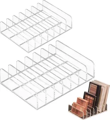 Immagine prodotto di Portacosmetici per 2 palette con 7 scomparti - Borsa trasparente per il trucco