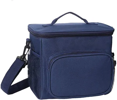 Produktbild von Kühltasch Klein,Lunch Tasche Lunchtasche Wasserdicht Leichte Picknicktasche Mittagessen Isoliertasche Thermotasche für Arbeit und Schule (Marineblau)