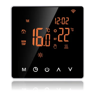 Produktbild von Digitaler WiFi Thermostat Tuya, NTC Temperaturregler, Wochenprogramm, LCD Touch, 3A Heizung Temperaturregler