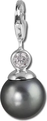 Image de SilberDream 925 Charm perle Pendentif argent véritable perle de zirconium D2FC226S
