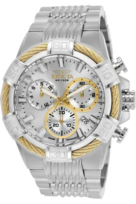 Obrázok produktu pre Invicta Bolt 25863 Pánske Hodinky - Quartz Hnací Mechanizmus - Nerezová Oceľ s Strieborným Ciferníkom - 51 mm