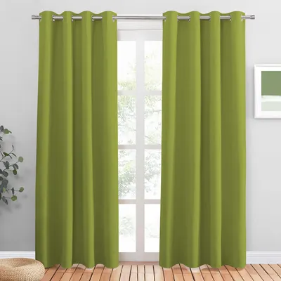 Productafbeelding van Verduisterende gordijnen, groen, 2 stuks, 200 x 140 cm