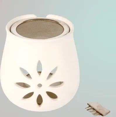 Produktbild von Räucherstövchen Blume, aus Ton mit Sieb