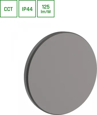 Produktbild von PIATTA LED Wandleuchte Außen Ø120mm 9W CCT IP44 Grau