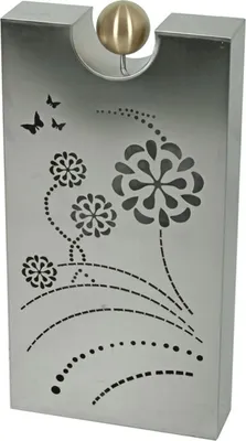 Produktbild von Gartensäule PAPILLON Edelstahl 81cm mit Schmetterling- und Blumenmotiv