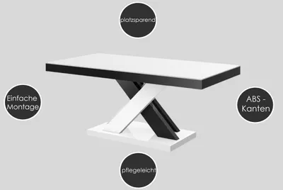 Produktbild von Design Couchtisch XLU-888 Hochglanz Wohnzimmertisch Sofatisch Tisch Küchentisch Kaffeetisch