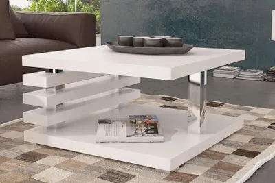 Produktbild von Moderne Couchtisch Kaffeetisch Kaffeetisch Sofatisch Modern Weiß Wohnzimmer Elegant