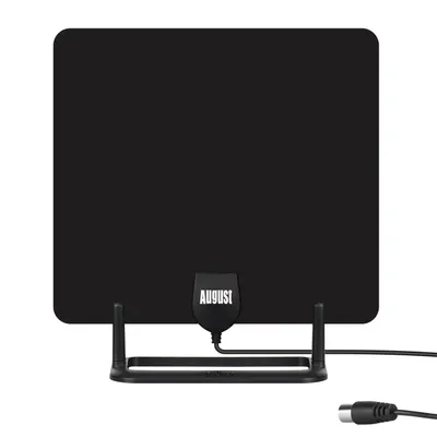 Produktbild von Tragbare Indoor DVB-T2 Antenne in Flachbauweise mit Standfuß 3m Kabel - August DTA450