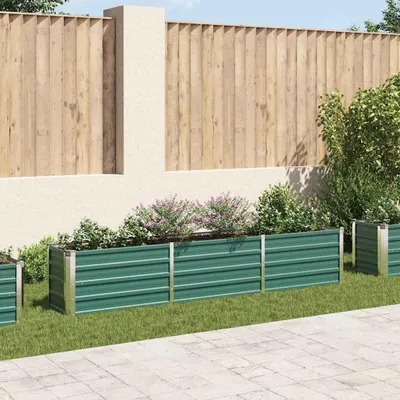 Productafbeelding van vidaXL Tuinverhoger, verzinkt staal, 240x40x45 cm, groen