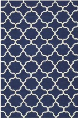 Productafbeelding van Kelim vloerkleed, donkerblauw (140x200 cm)