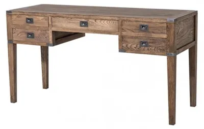 Obrázek produktu pro Casa Padrino sekretář z masivního dřeva dub / železo 143,5 cm - hotelový nábytek