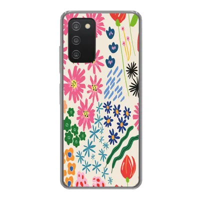 Produktbild von MuchoWow® Handyhülle Schutzhülle Hülle für Samsung Galaxy A33 5G Blume - Blätter - Feldblumen Silikon Softcase Handy Hülle - Kartenhalter