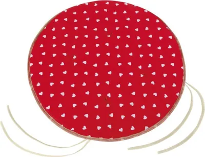 Obrázek produktu pro Sedák Adéla kulatý hladký - průměr 40 cm - Červená,Bílá