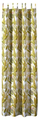 Produktbild von Wasserdichte Außenvorhang-Gardine für den Garten mit UV-Blättermotiv 132x275 cm Gold