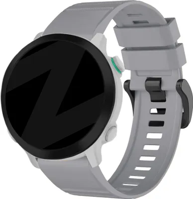 Produktbild von Bandz Silikonarmband mit Dornschließe passend für Garmin Fenix 5 / 6 / 7 - Silikonarmband mit Dornschließe - Graues Silikonarmband