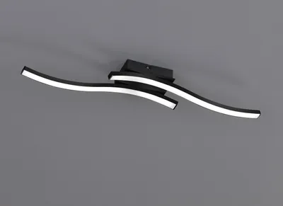 Produktbild von LED-Deckenleuchte - Schwarz - Metall - 9 x 56 cm