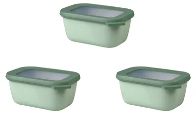 Produktbild von Mepal - Mikrowellengeschir set 3x 750 ml Cirqula - Mikrowellen Geschir - Geeignet für Kuhlschrank, Gefrierschrank & Mikrowellengeschirr - 2,25 l - Nordic sage