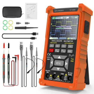 3-in-1 Digitaloszilloskop Multimeter, 50 MHz, 2 Kanäle, 280 MSa/s