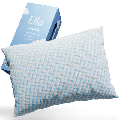 Zdjęcie produktu dla Poduszka ortopedyczna 40x60 cm, ergonomiczna, regulowane wypełnienie, pokrowiec do prania, do spania na boku