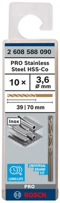 Image de Bosch PRO Acier inoxydable HSS-Co,3.6x39x7