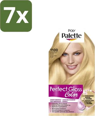 Obrázek produktu pro Poly Palette – barva na vlasy – 1100 extra světlá blond – 115 ml – výhodné balení – 7 kusů