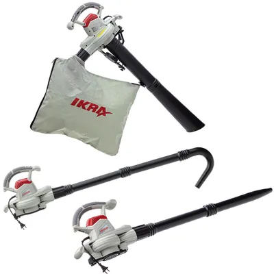 Productafbeelding van IKRA 3-in-1 elektrische bladzuiger en -blazer IEBV 3200 | 3200 W | tot 300 km/u | Haksel functie 15:1 | 40 liter opvangzak