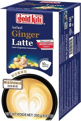 Produktbild von GOLD KILI Instant Ingwer Latte Getränk [ 250g (10x25g) ] | Ingwergetränk
