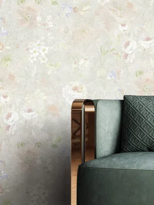 Produktbild von NEWROOM Tapete Grau Vliestapete Blumen - Blumentapete Floral Hellgrau Bunt Rosen Pfingstrosen Rosentapete Romantisch Vintage