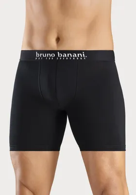 Produktbild von Bruno Banani Langer Boxer 4 -teilig grau bedruckt/rot/grau/schwarz Größe L