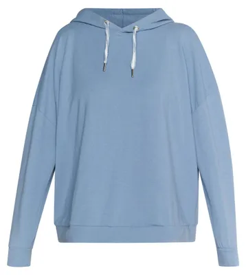 Produktbild von Damen Hoodie Blau Größe L mit Kapuze und Kordelzug