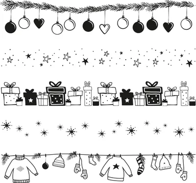 Produktbild von Clear Stamps "Weihnachtsbordüren"
