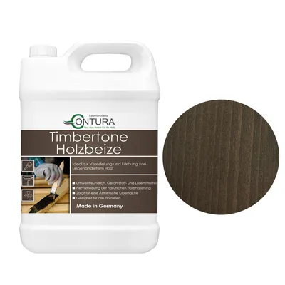 Produktbild von Contura Holzbeize 5Liter Holzfarbe Tischler Positiv Beize Holz Farbe Wasserbeize Parkett - Platin
