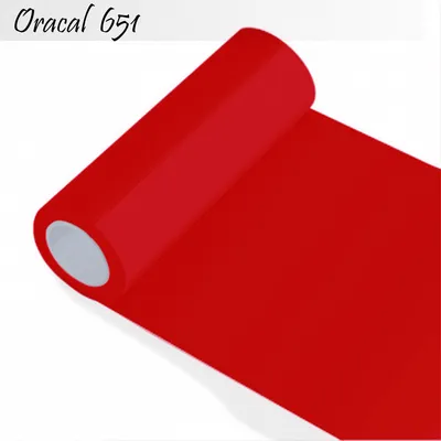Produktbild von Oracal 651 - Orafol glänzend - glanz - für Küchenschränke und Dekoration Folie 5m (Laufmeter) - 100 cm Folienhöhe - 32-hellrot + GRATIS ein Schmetterlingsset W400 von Indigos UG