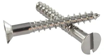 Produktbild von Holzschraube Verschromtem Messing Senkkopfschraube Gespalten 3,5 x 12