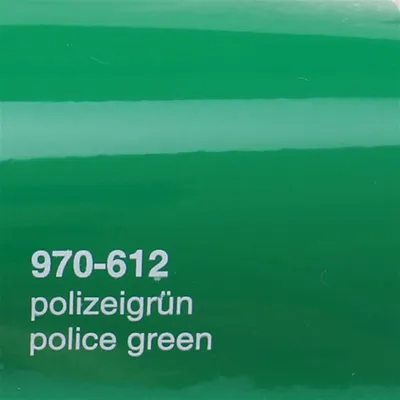 Produktbild von (25€/m²) Oracal 970RA Autofolie 612 Polizeigrün Glanz Folie 152 cm Breite Laufmeterware gegossene Auto Folie selbstklebend