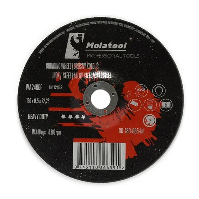 Obrázek produktu pro Profesionální brusný kotouč 180 x 6,5 x 22,2 mm, MT