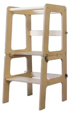 Zdjęcie produktu dla Wieża Montessori 2 w 1 - kolor drewna