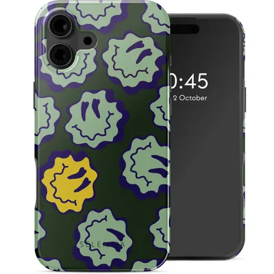 Obrázek produktu pro Selencia Vivid zadní kryt s MagSafe iPhone 16 – Wavy Smiley Green