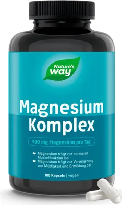 Produktbild von Magnesium Komplex Kapseln – 400 mg Magnesium, 5-fach Komplex