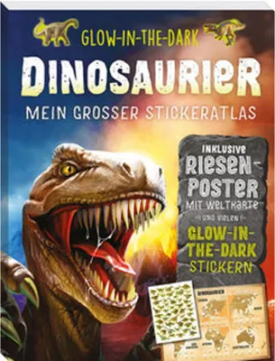 Immagine prodotto di Glow-in-the-Dark Dinosaurier: Mein großer Stickeratlas