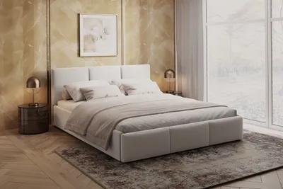 Produktbild von Polsterbett Doppelbett mit Lattenrost aus Metall und Stauraum mit hydraulischem Bettkasten, 160x200 cm, Samt beige