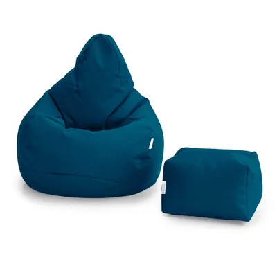 Produktbild von Loft 25 Sitzsack für Erwachsene mit Fußhocker – Gaming Sitzsack mit Komfortfüllung – Sitzsack für Innen- und Außenbereich