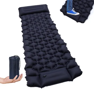 Produktbild von SWANEW Isomatte Camping Aufblasbar, 8.5cm Dicke Isomatten Camping Ultraleicht mit Kissen Isomatte Selbstaufblare Schlafmatte, wasserdichte & Faltbare Navy blau