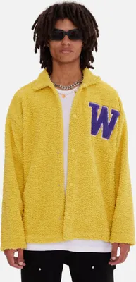 Produktbild von Ossy Homer Oversize Jacke Teddy W Shirt für Herren Teddyfell S Gelb