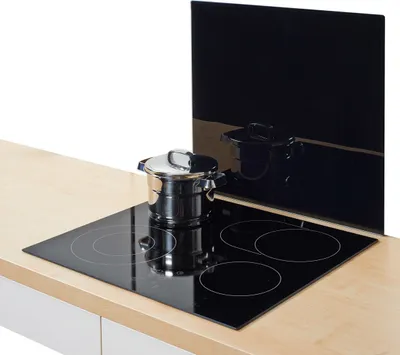 Obrázek produktu pro Skleněná ochranná deska BLACK pro sporák — velký, ZELLER