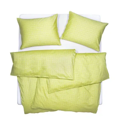 Obrázek produktu pro SCANquilt povlečení SATÉN kaleidoskop zelená 100% dlouhovlákná česaná bavlna 140 x 200/70 x 90 cm