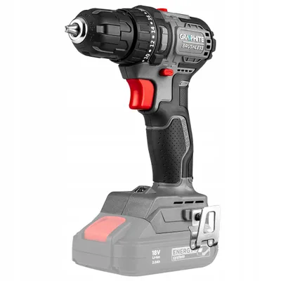 Produktbild von Kompaktní vrtačka GRAPHITE (18 V, 55 Nm, elektronika otáček, dvourychlostní převodovka, max. 1350, bez baterií, nabíječky a příslušenství) LED světlo