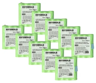 Produktbild von EXTENSILO 10x Akku kompatibel mit Switel WTF735, WTF732 Funkgerät, Walkie Talkie (800 mAh, 4,8 V, NiMH)